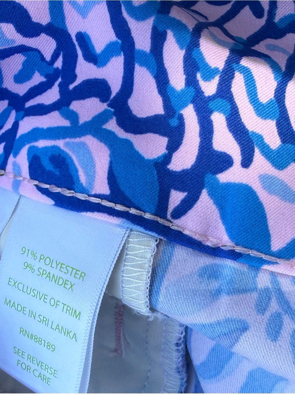 Lilly Pulitzer Blue and Pink Floral Bermuda Shorts - Picture 7 of 10